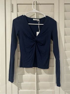 NA-KD Navy Long Sleeve